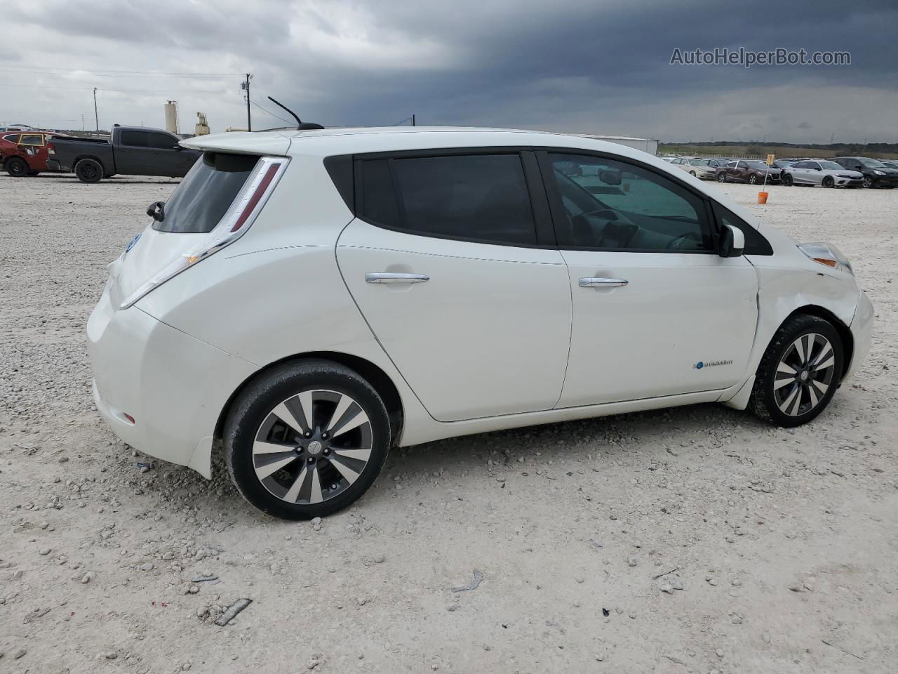 2015 Nissan Leaf S White vin: 1N4AZ0CP1FC309248