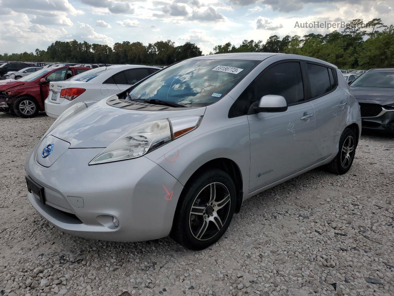 2015 Nissan Leaf S Серебряный vin: 1N4AZ0CP1FC313168