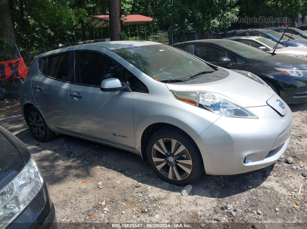 2015 Nissan Leaf Sv Silver vin: 1N4AZ0CP1FC314594