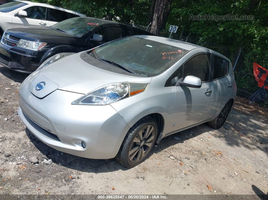 2015 Nissan Leaf Sv Silver vin: 1N4AZ0CP1FC314594