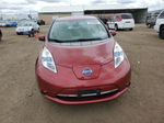 2015 Nissan Leaf S Burgundy vin: 1N4AZ0CP1FC316832