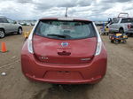 2015 Nissan Leaf S Burgundy vin: 1N4AZ0CP1FC316832