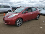 2015 Nissan Leaf S Burgundy vin: 1N4AZ0CP1FC316832