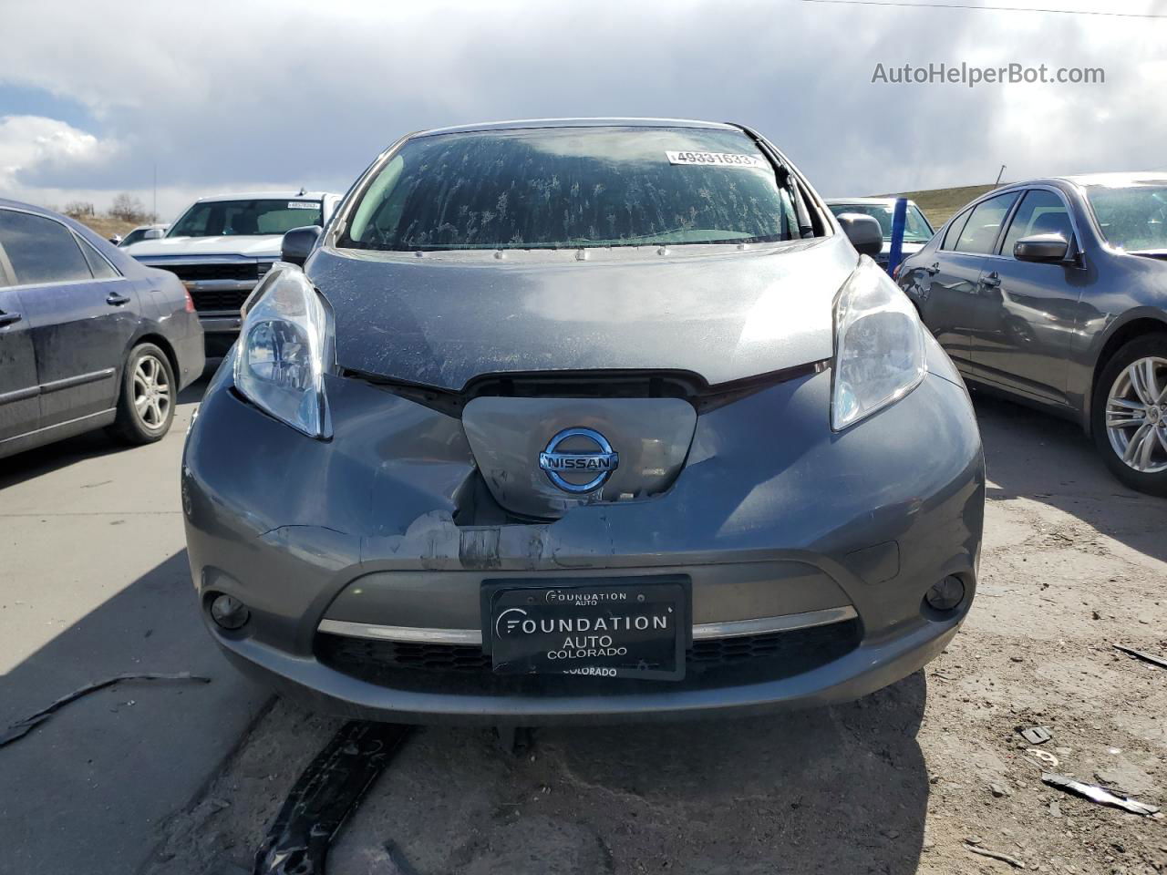 2015 Nissan Leaf S Gray vin: 1N4AZ0CP1FC318399