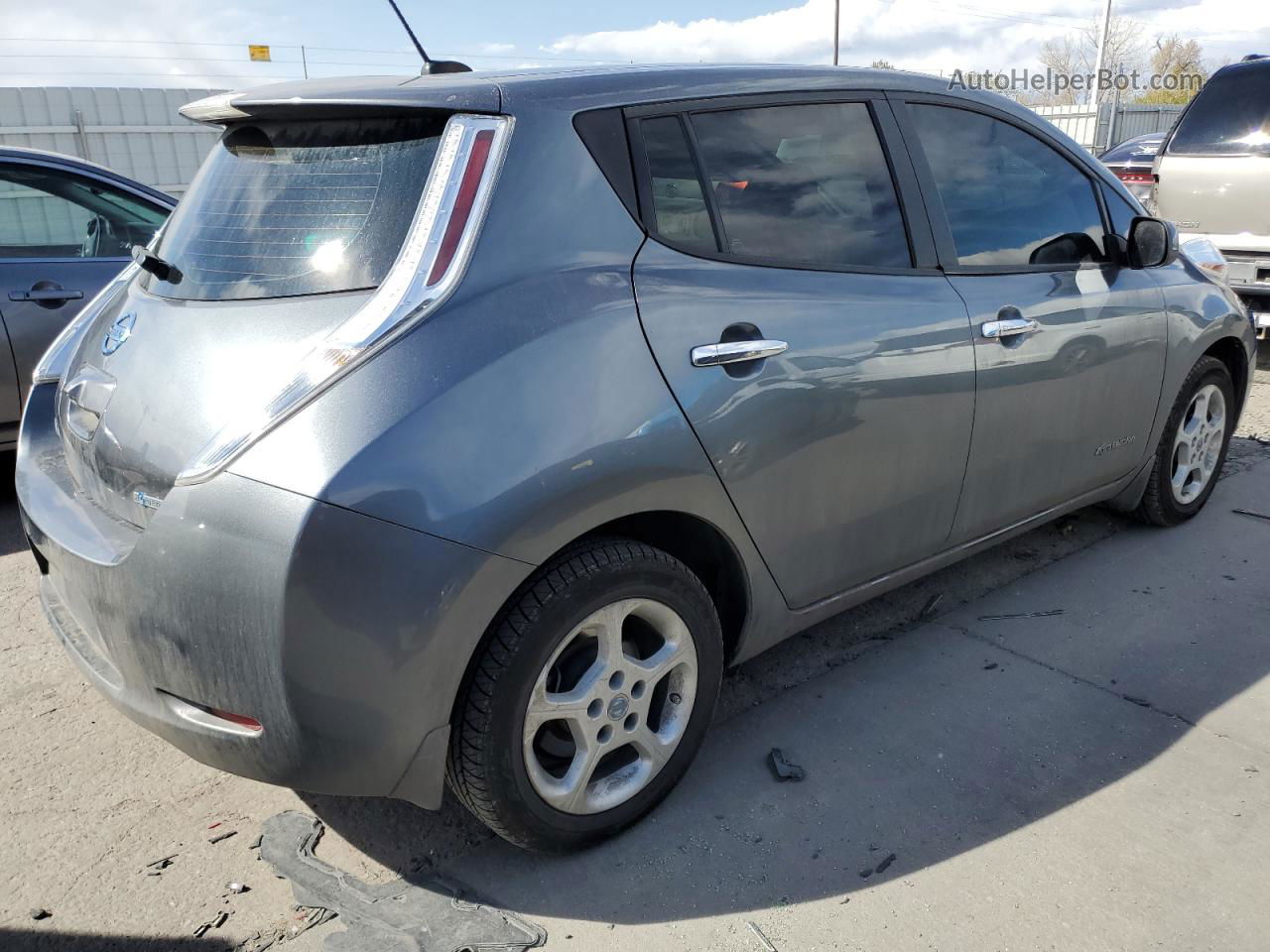 2015 Nissan Leaf S Gray vin: 1N4AZ0CP1FC318399