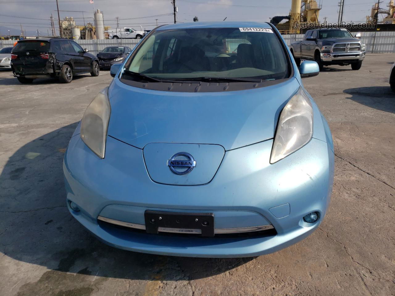 2015 Nissan Leaf S Синий vin: 1N4AZ0CP1FC320508