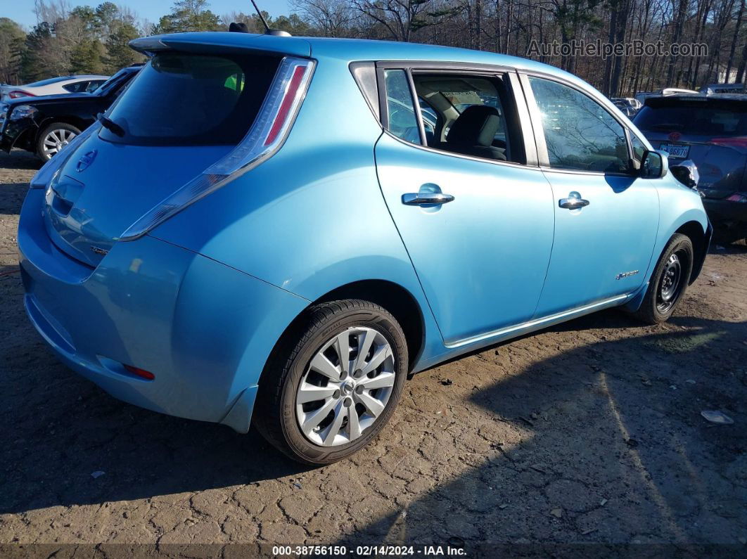 2015 Nissan Leaf S Light Blue vin: 1N4AZ0CP1FC320797