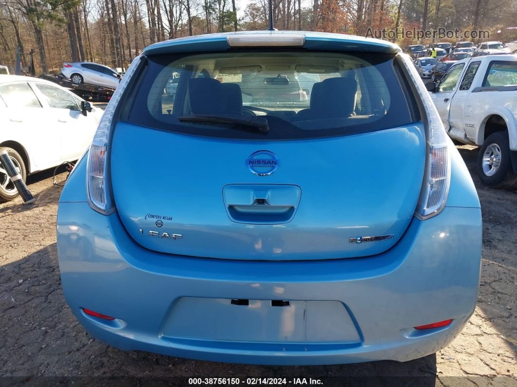2015 Nissan Leaf S Light Blue vin: 1N4AZ0CP1FC320797