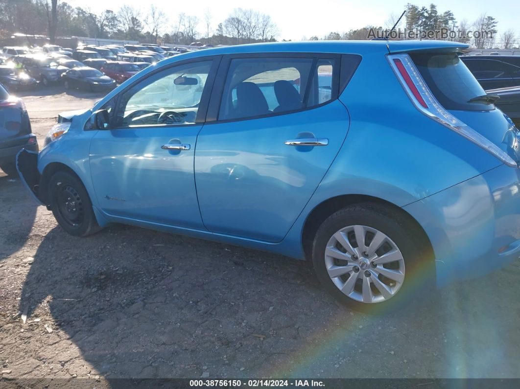 2015 Nissan Leaf S Light Blue vin: 1N4AZ0CP1FC320797