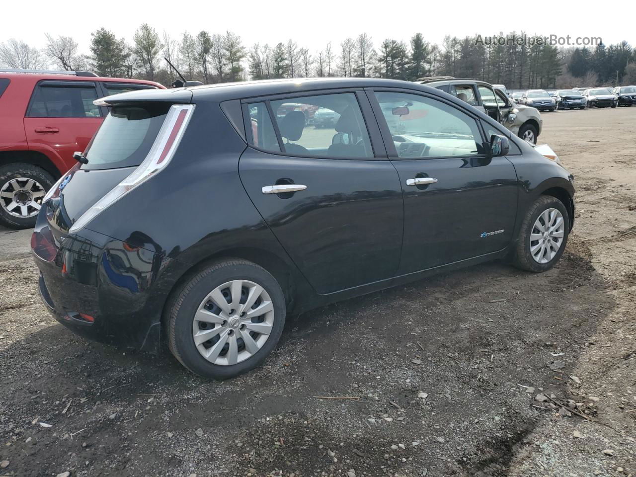 2015 Nissan Leaf S Black vin: 1N4AZ0CP1FC322758