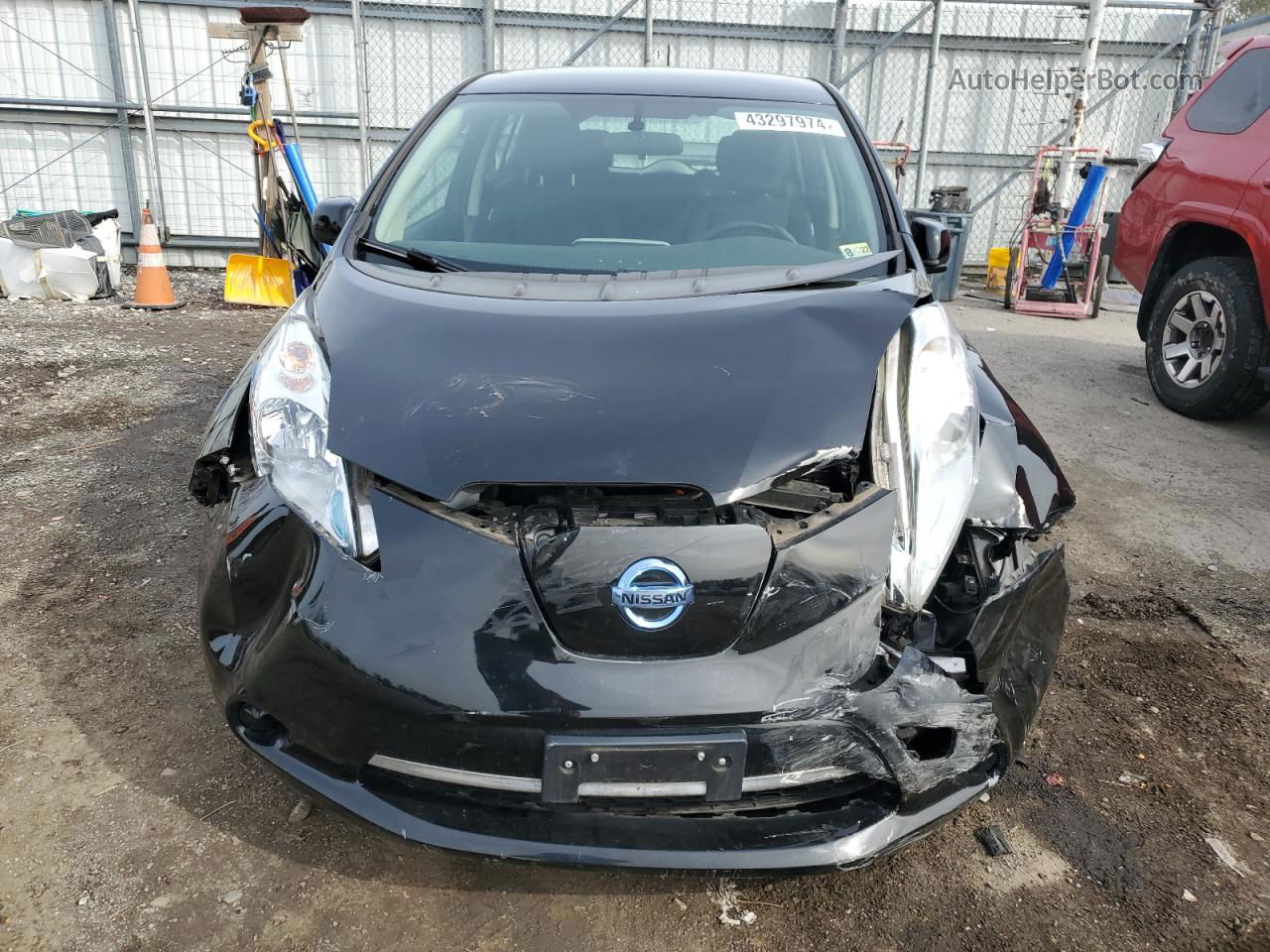 2015 Nissan Leaf S Black vin: 1N4AZ0CP1FC322758