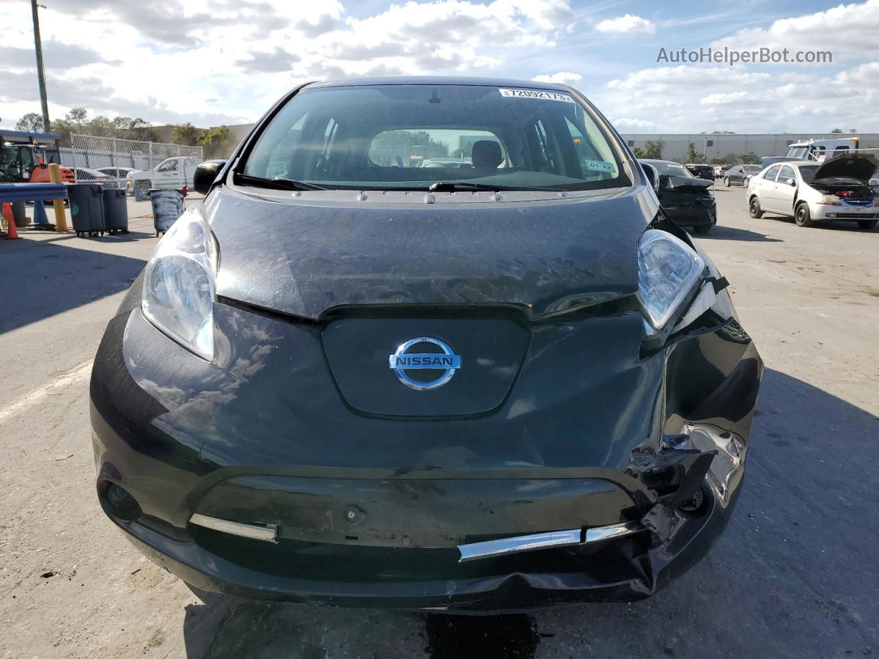 2015 Nissan Leaf S Black vin: 1N4AZ0CP1FC330374