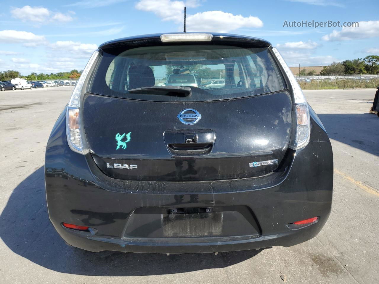 2015 Nissan Leaf S Black vin: 1N4AZ0CP1FC330374