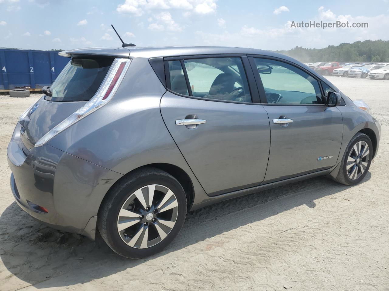 2015 Nissan Leaf S Gray vin: 1N4AZ0CP1FC332951