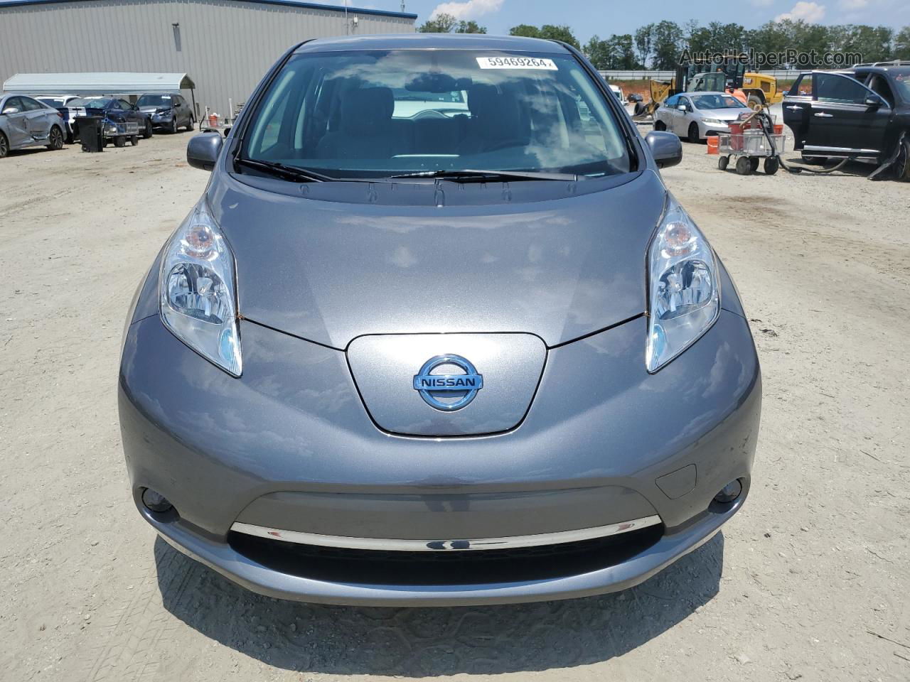 2015 Nissan Leaf S Gray vin: 1N4AZ0CP1FC332951