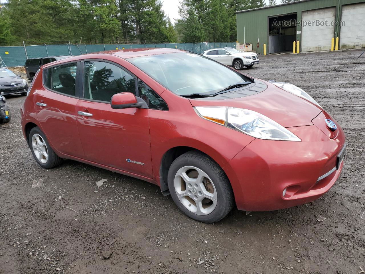 2015 Nissan Leaf S Red vin: 1N4AZ0CP2FC300798