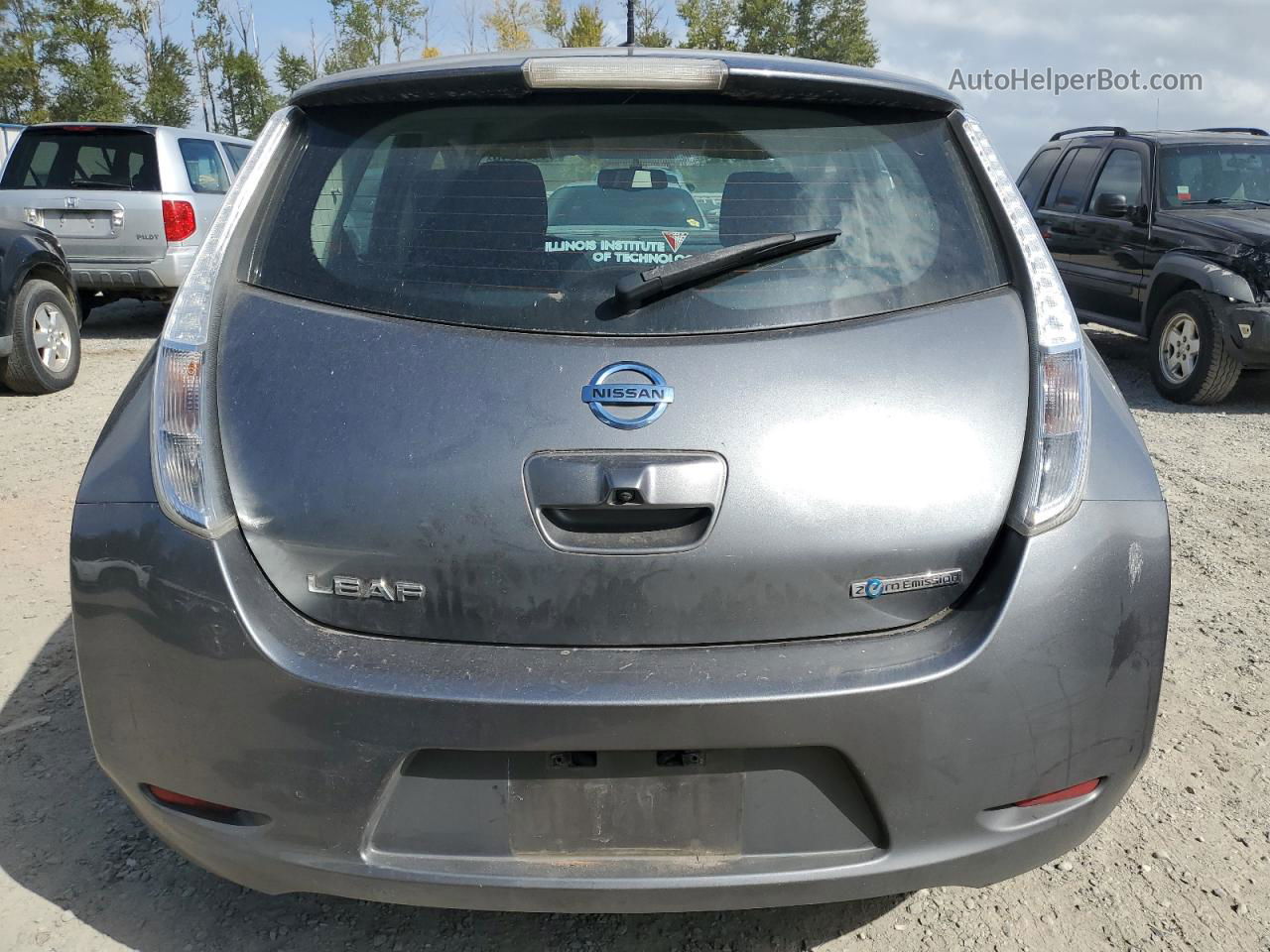 2015 Nissan Leaf S Gray vin: 1N4AZ0CP2FC301904