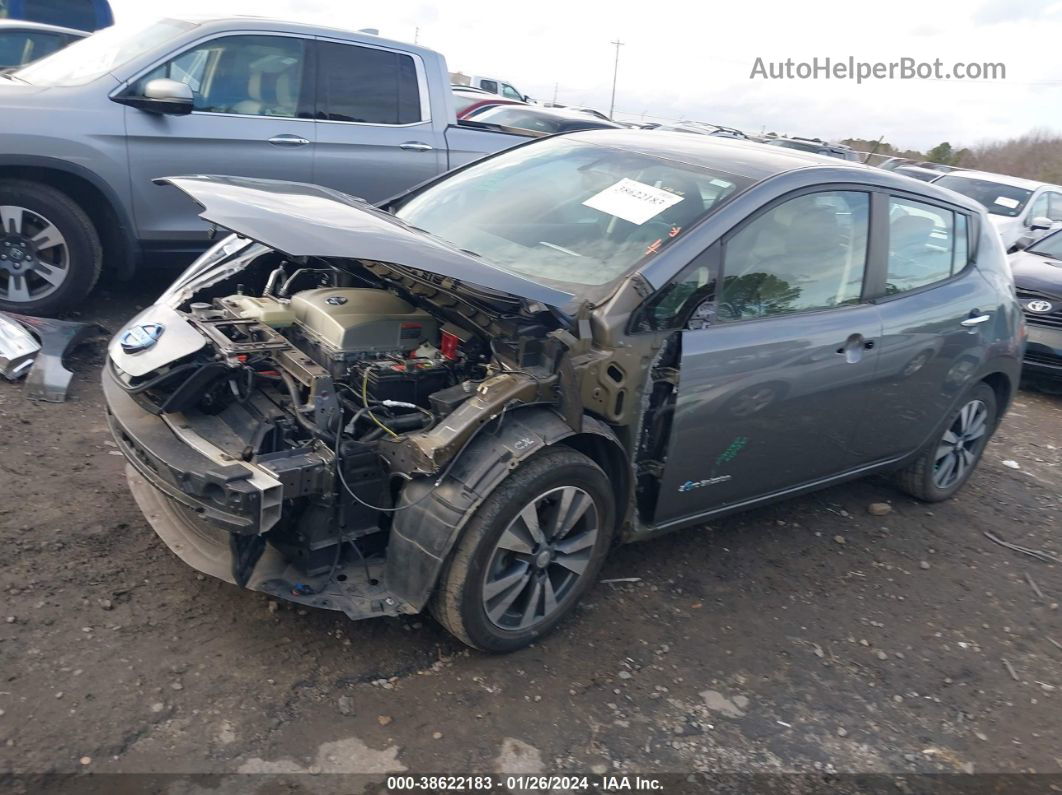 2015 Nissan Leaf Sl Gray vin: 1N4AZ0CP2FC312403