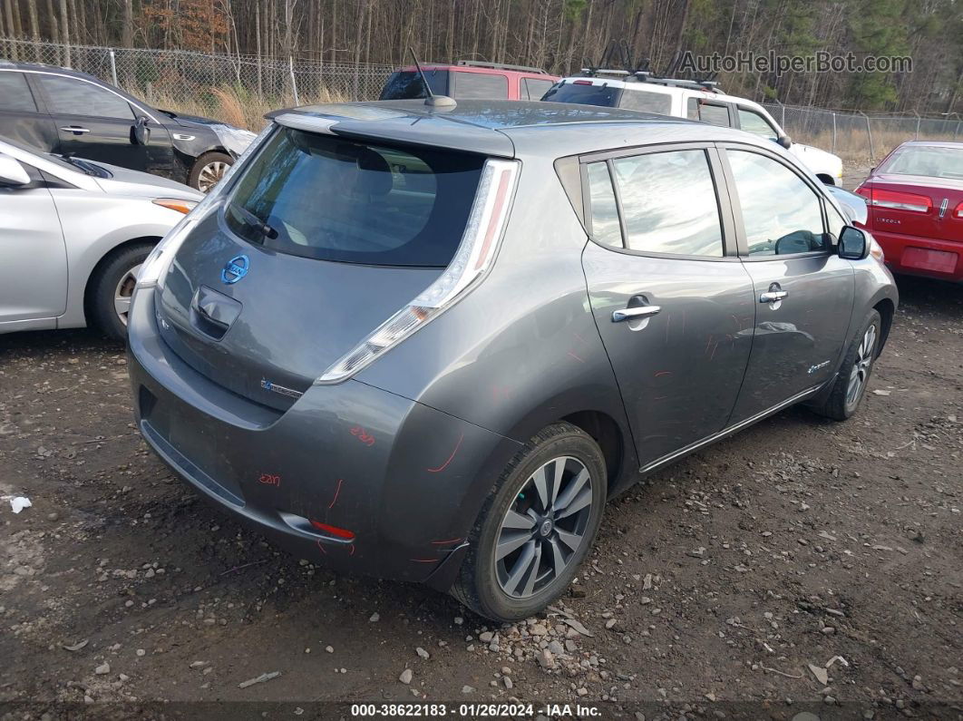 2015 Nissan Leaf Sl Gray vin: 1N4AZ0CP2FC312403