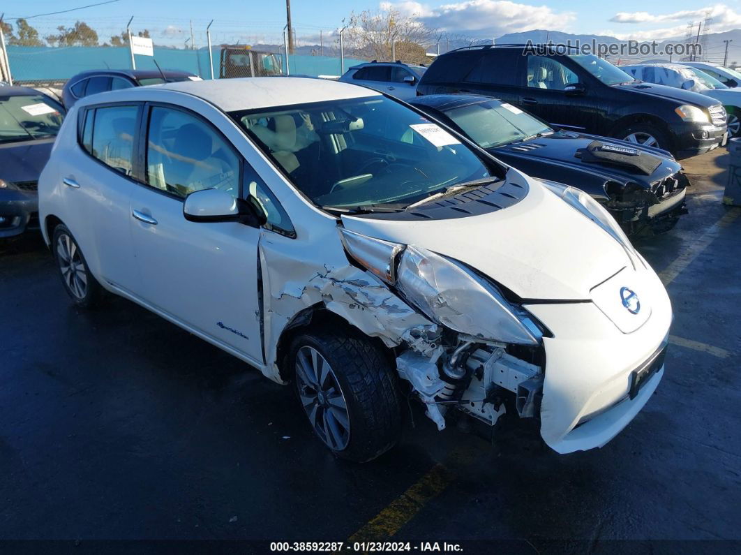 2015 Nissan Leaf Sv White vin: 1N4AZ0CP2FC324048