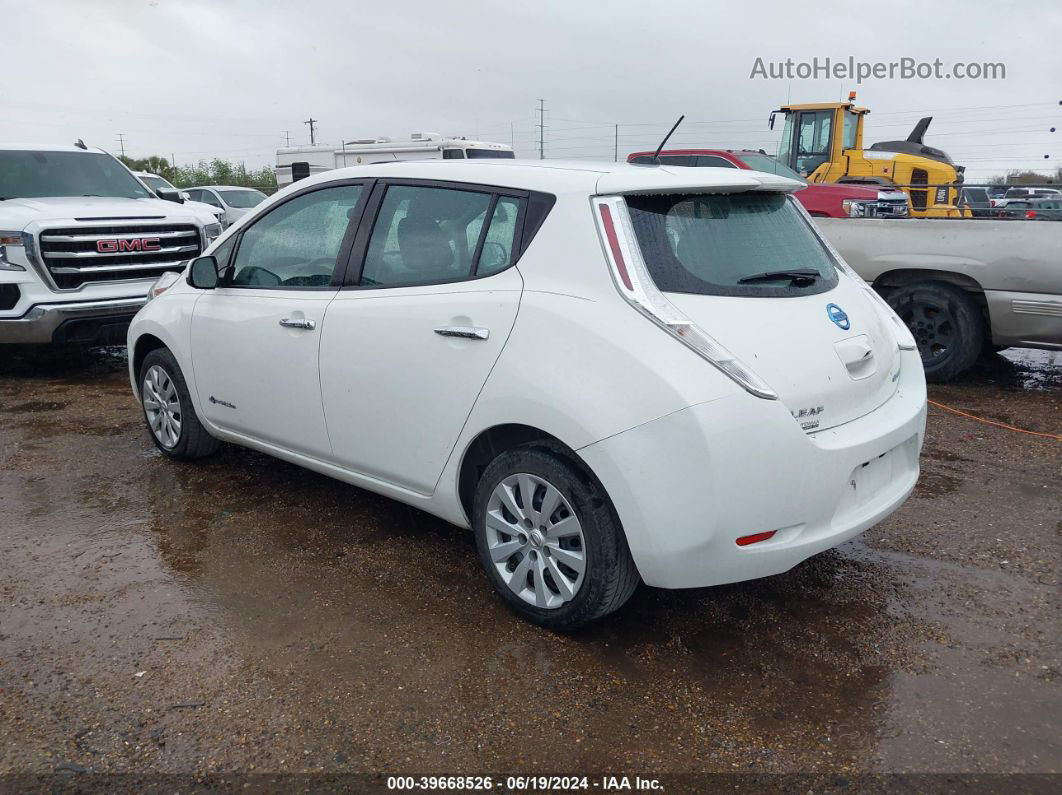 2015 Nissan Leaf S White vin: 1N4AZ0CP2FC329041