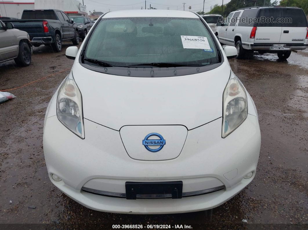 2015 Nissan Leaf S White vin: 1N4AZ0CP2FC329041