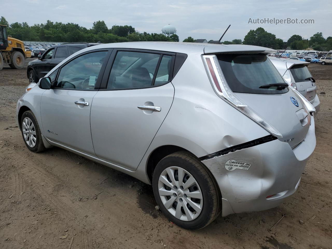 2015 Nissan Leaf S Silver vin: 1N4AZ0CP3FC307114