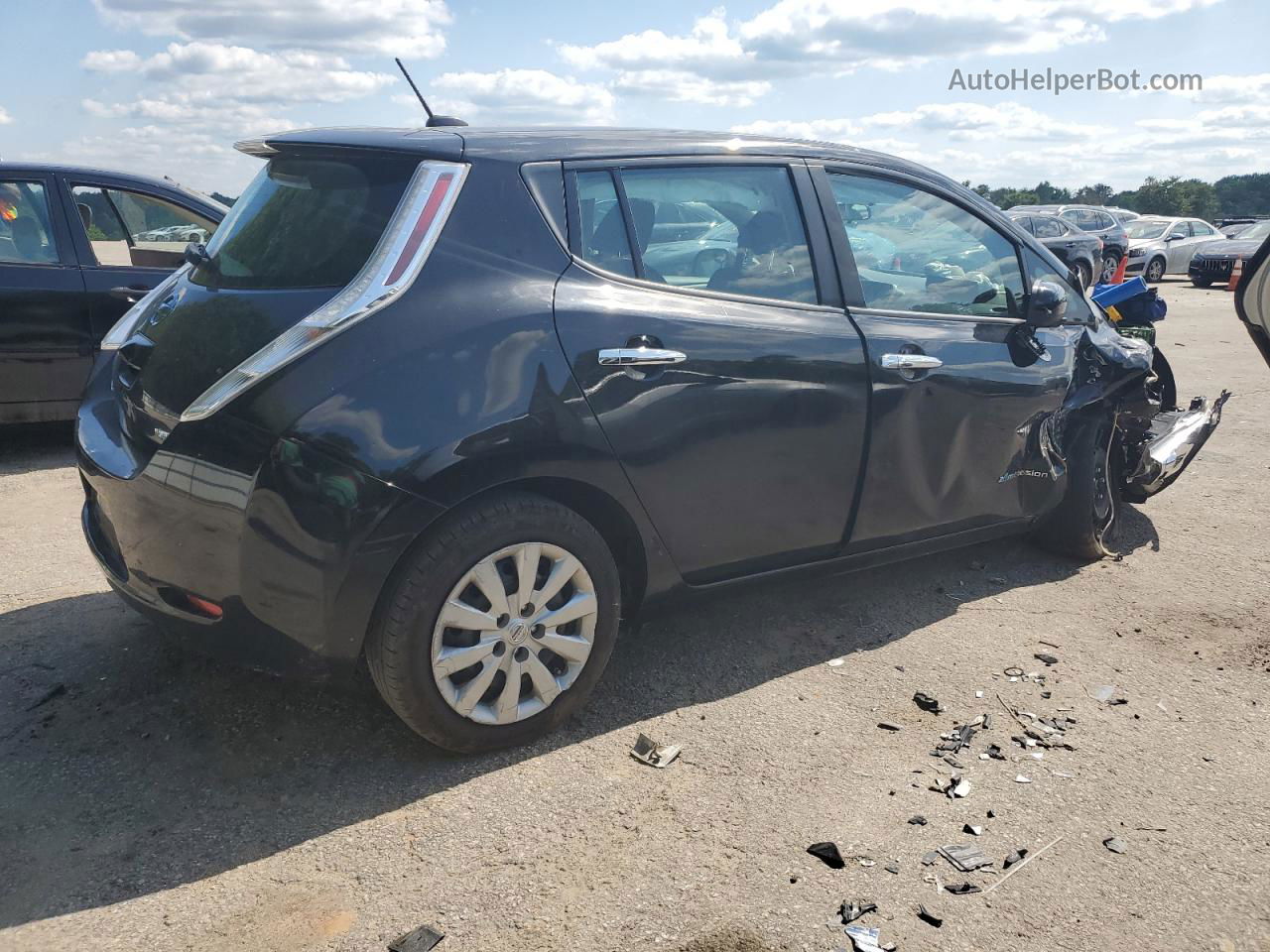 2015 Nissan Leaf S Черный vin: 1N4AZ0CP3FC313110