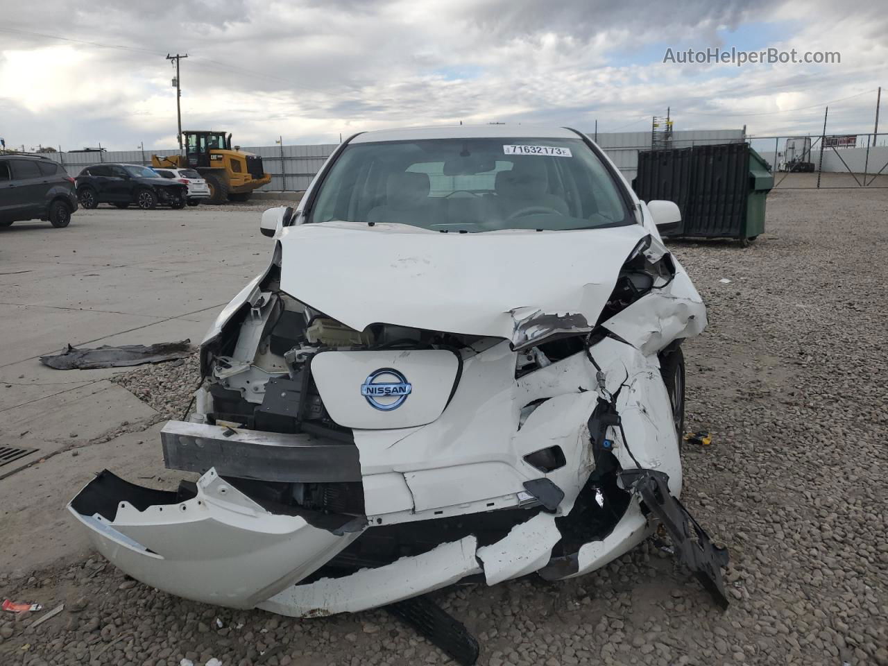 2015 Nissan Leaf S White vin: 1N4AZ0CP3FC318730