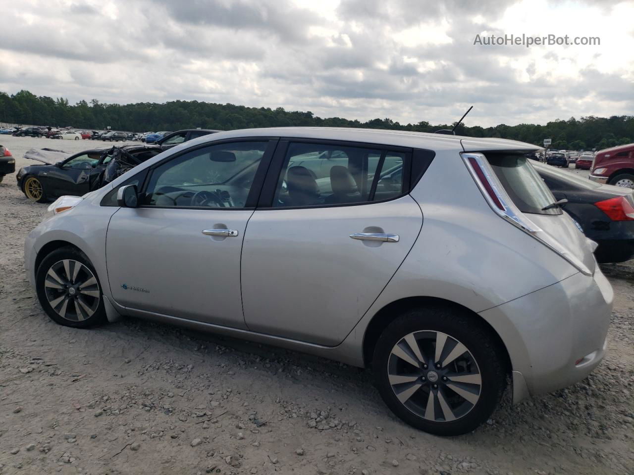 2015 Nissan Leaf S Silver vin: 1N4AZ0CP3FC320333