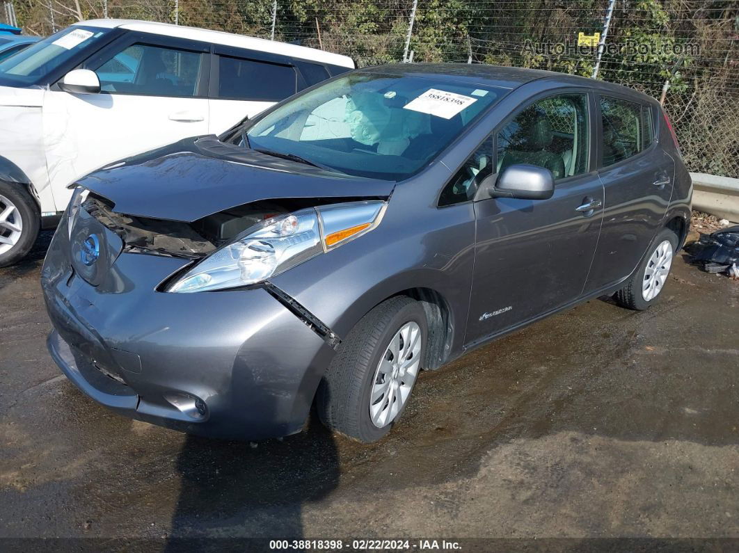 2015 Nissan Leaf S Gray vin: 1N4AZ0CP3FC325385