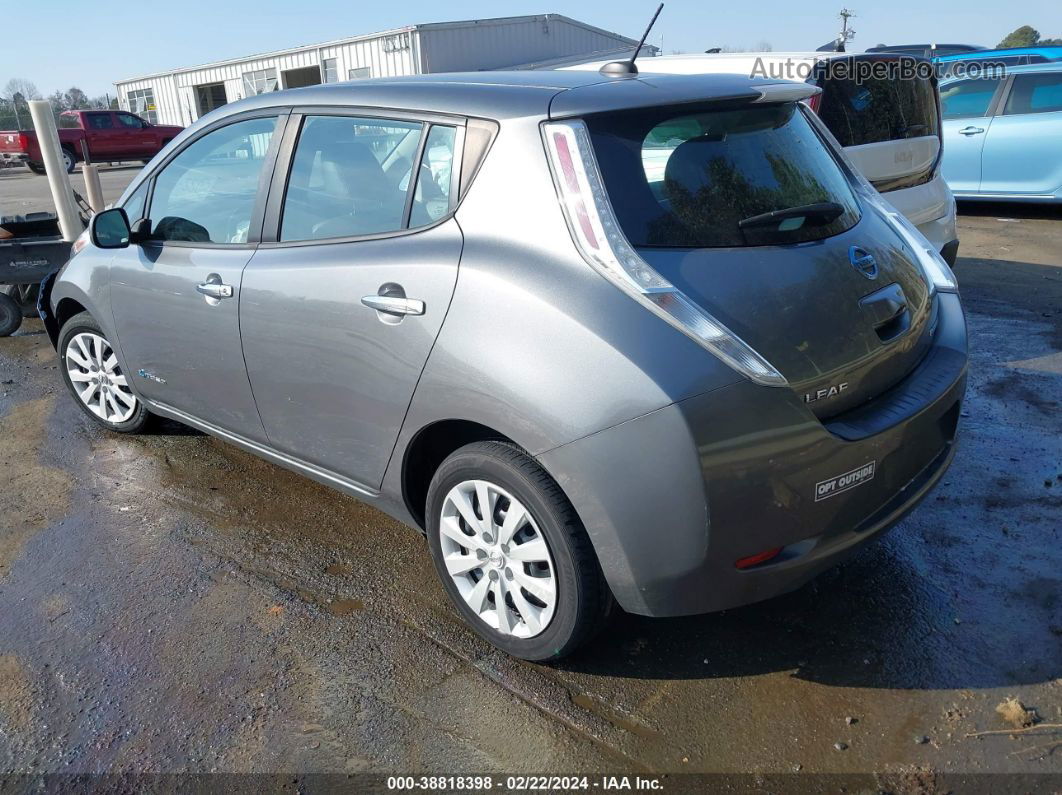 2015 Nissan Leaf S Gray vin: 1N4AZ0CP3FC325385