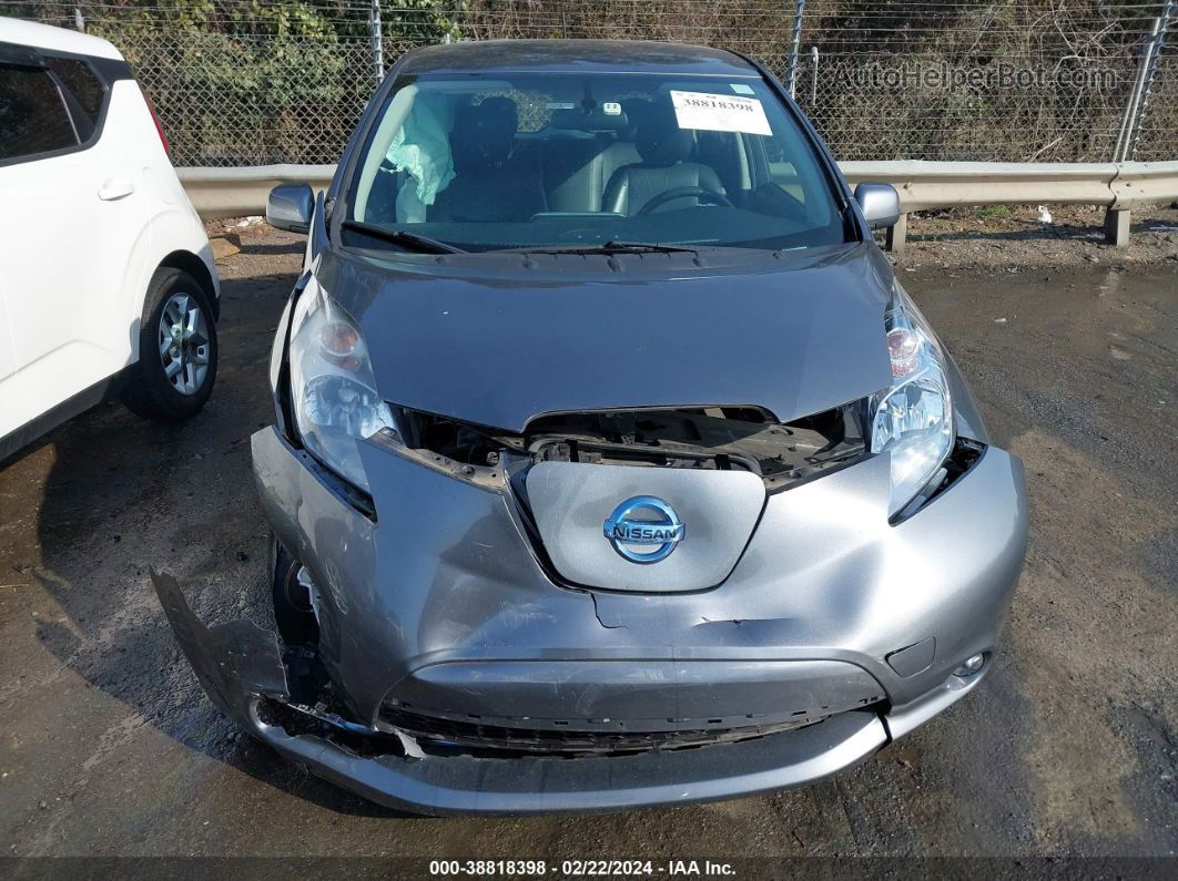 2015 Nissan Leaf S Gray vin: 1N4AZ0CP3FC325385