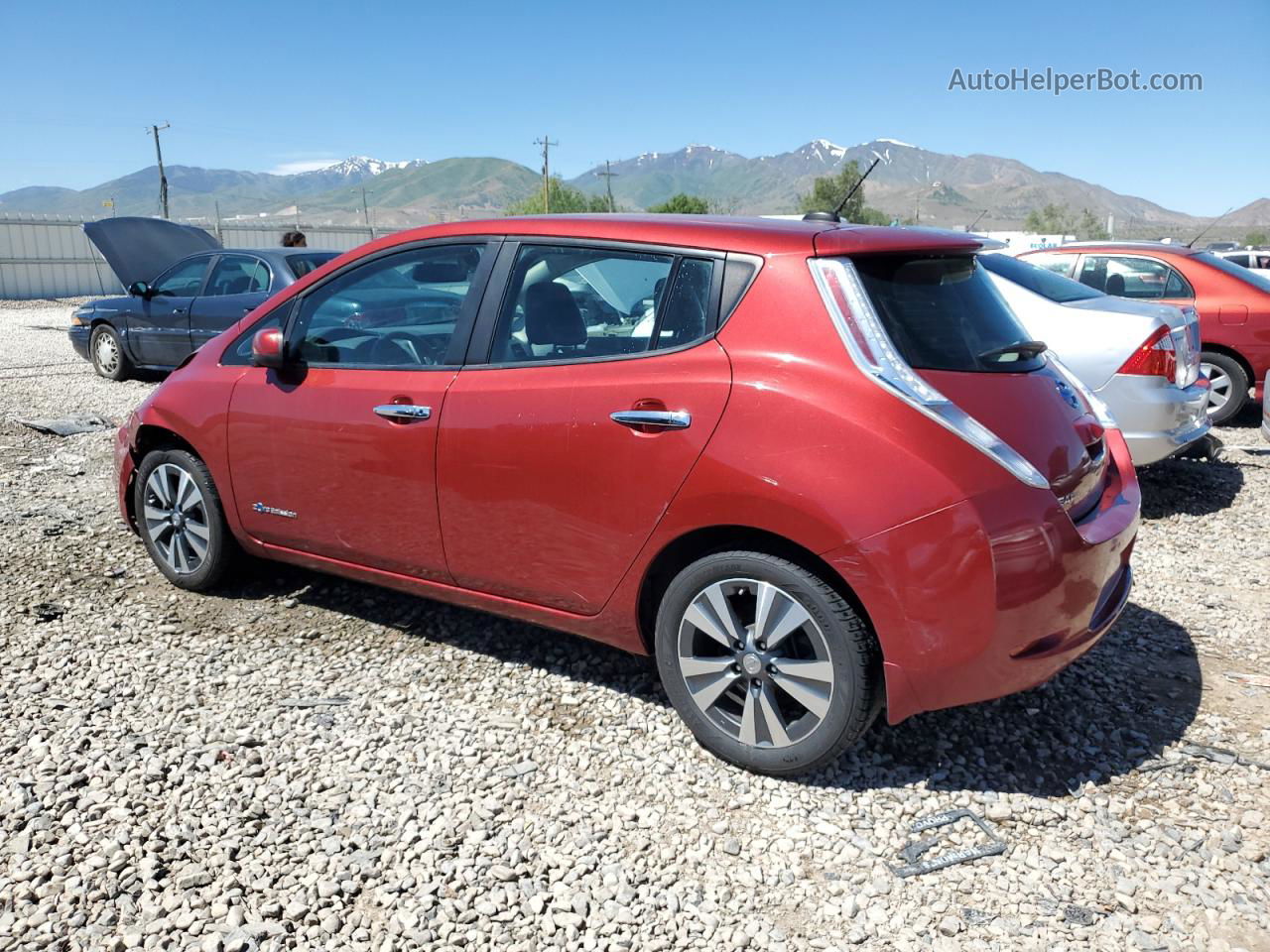 2015 Nissan Leaf S Красный vin: 1N4AZ0CP3FC325581