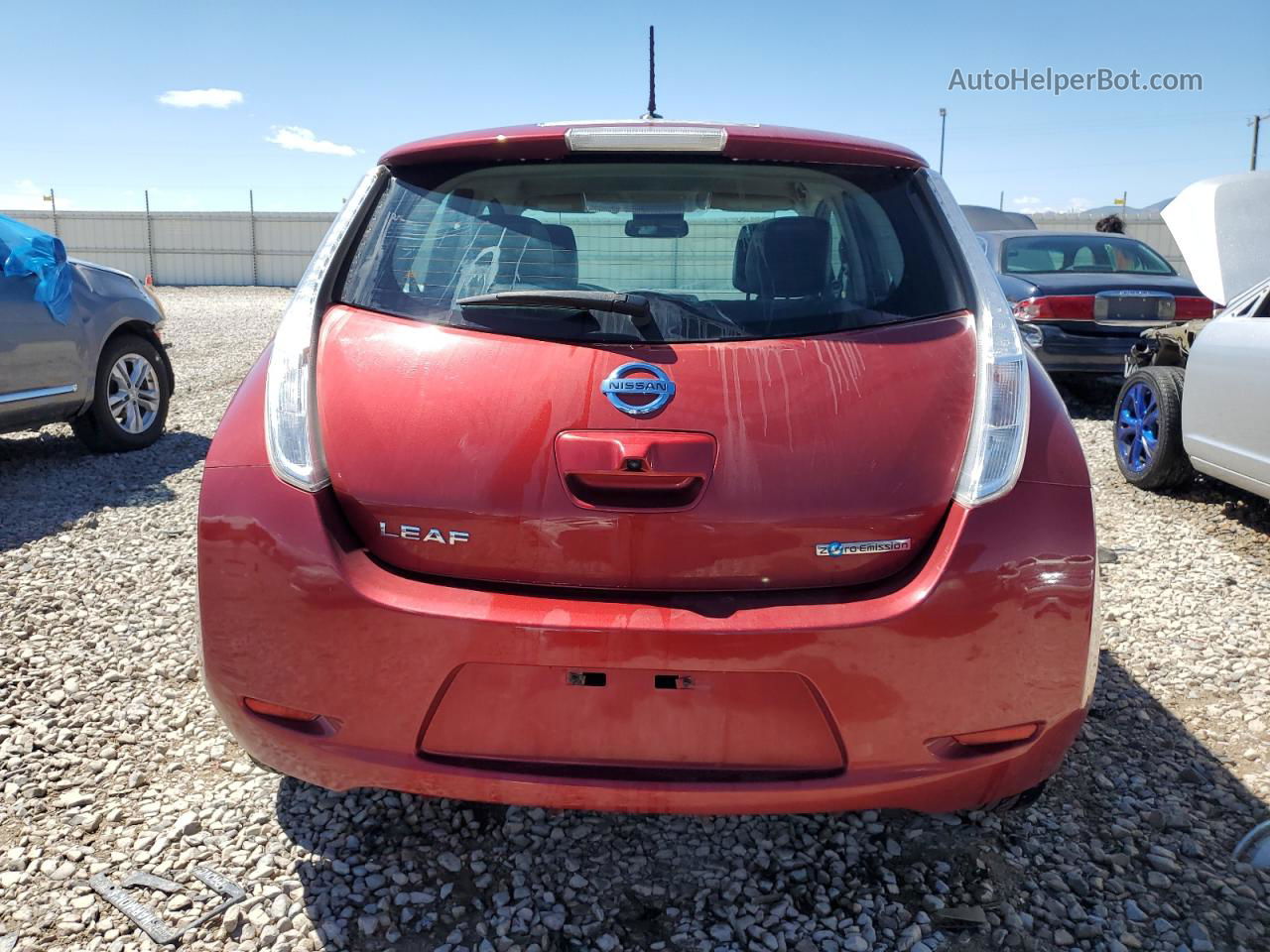 2015 Nissan Leaf S Red vin: 1N4AZ0CP3FC325581