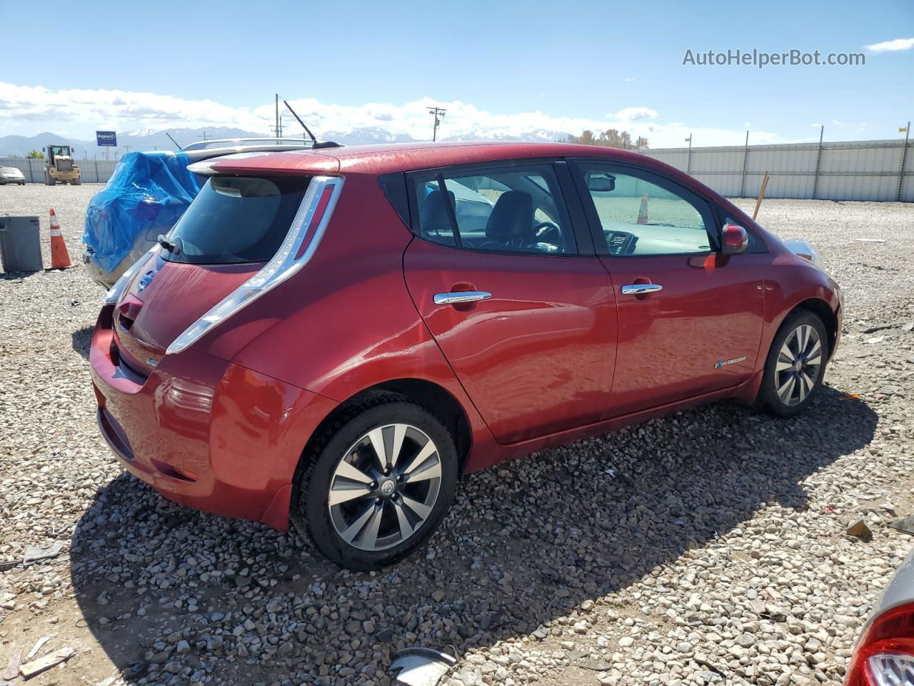 2015 Nissan Leaf S Красный vin: 1N4AZ0CP3FC325581