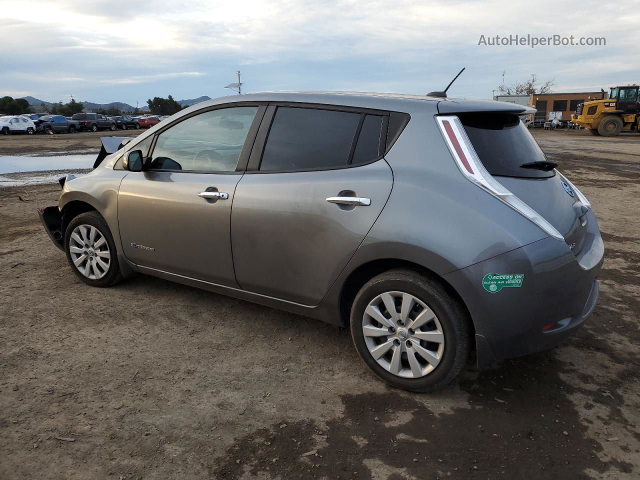 2015 Nissan Leaf S Gray vin: 1N4AZ0CP3FC328447