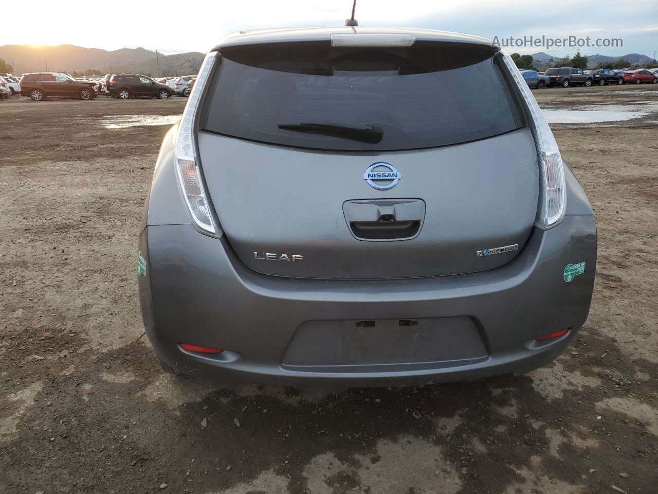 2015 Nissan Leaf S Gray vin: 1N4AZ0CP3FC328447