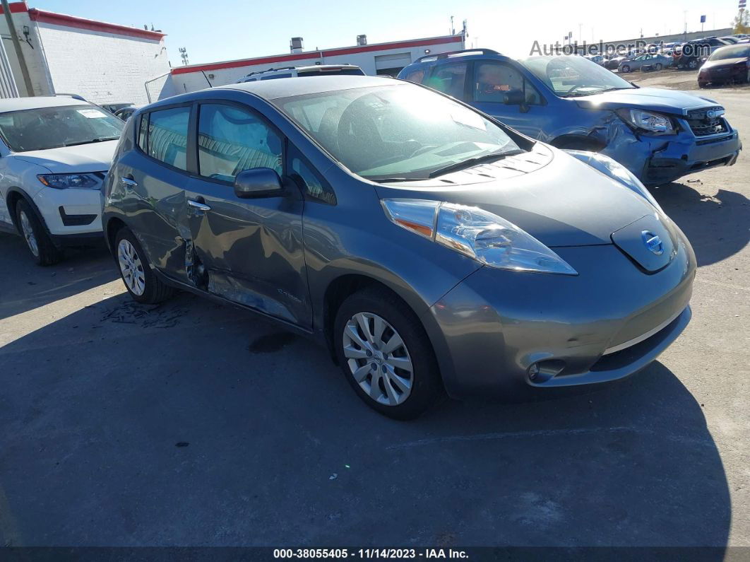 2015 Nissan Leaf S Gray vin: 1N4AZ0CP4FC307445