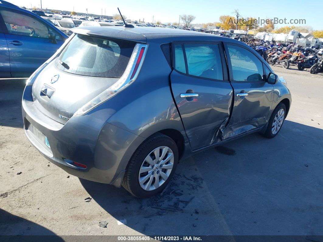 2015 Nissan Leaf S Gray vin: 1N4AZ0CP4FC307445