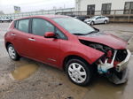 2015 Nissan Leaf S Maroon vin: 1N4AZ0CP4FC309468