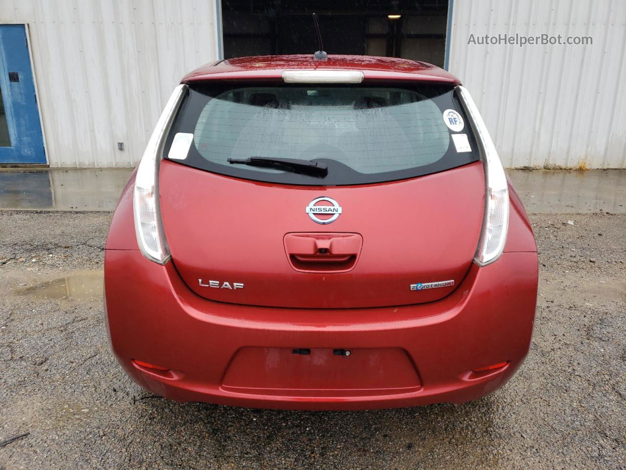 2015 Nissan Leaf S Maroon vin: 1N4AZ0CP4FC309468