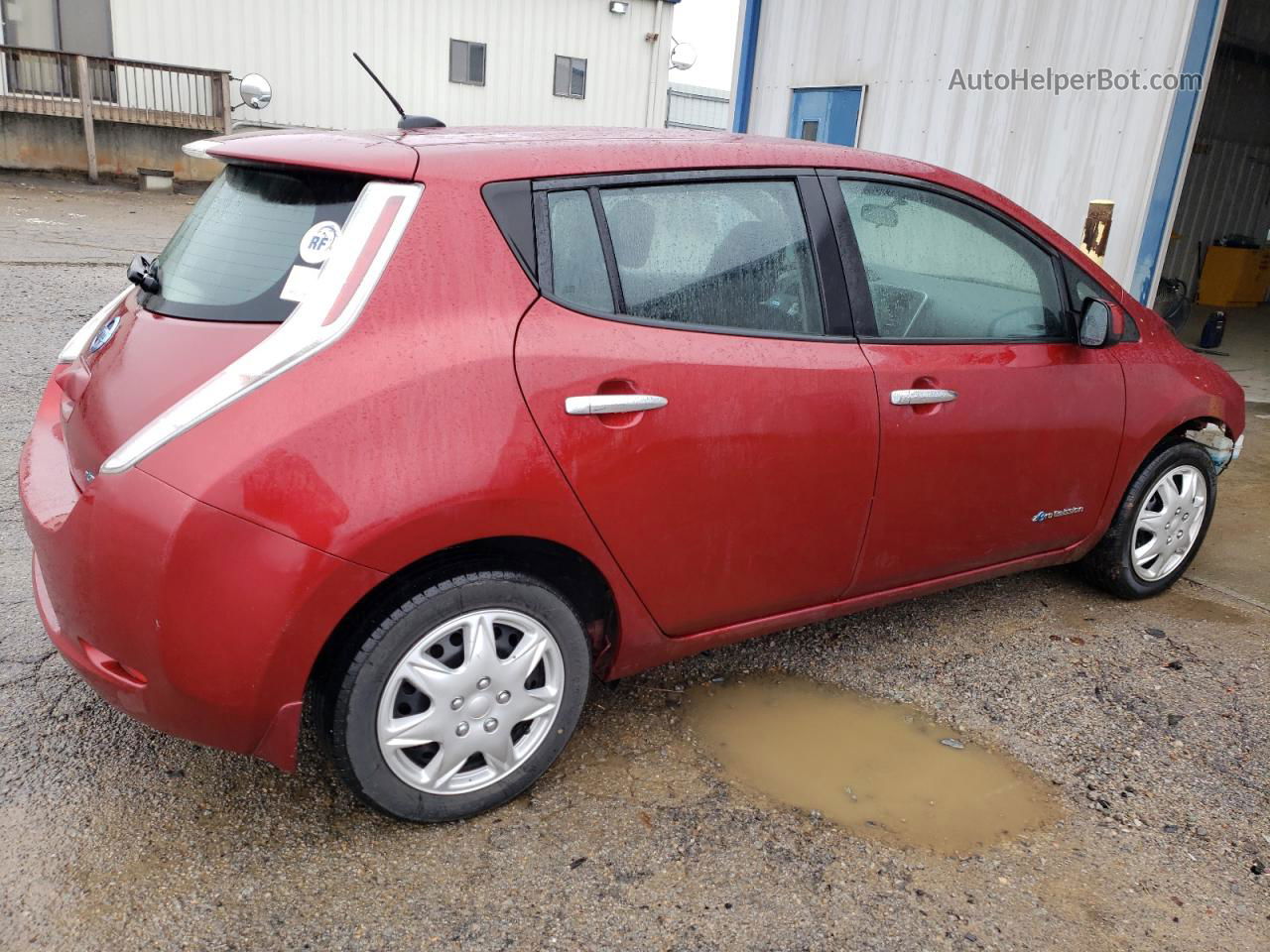 2015 Nissan Leaf S Maroon vin: 1N4AZ0CP4FC309468