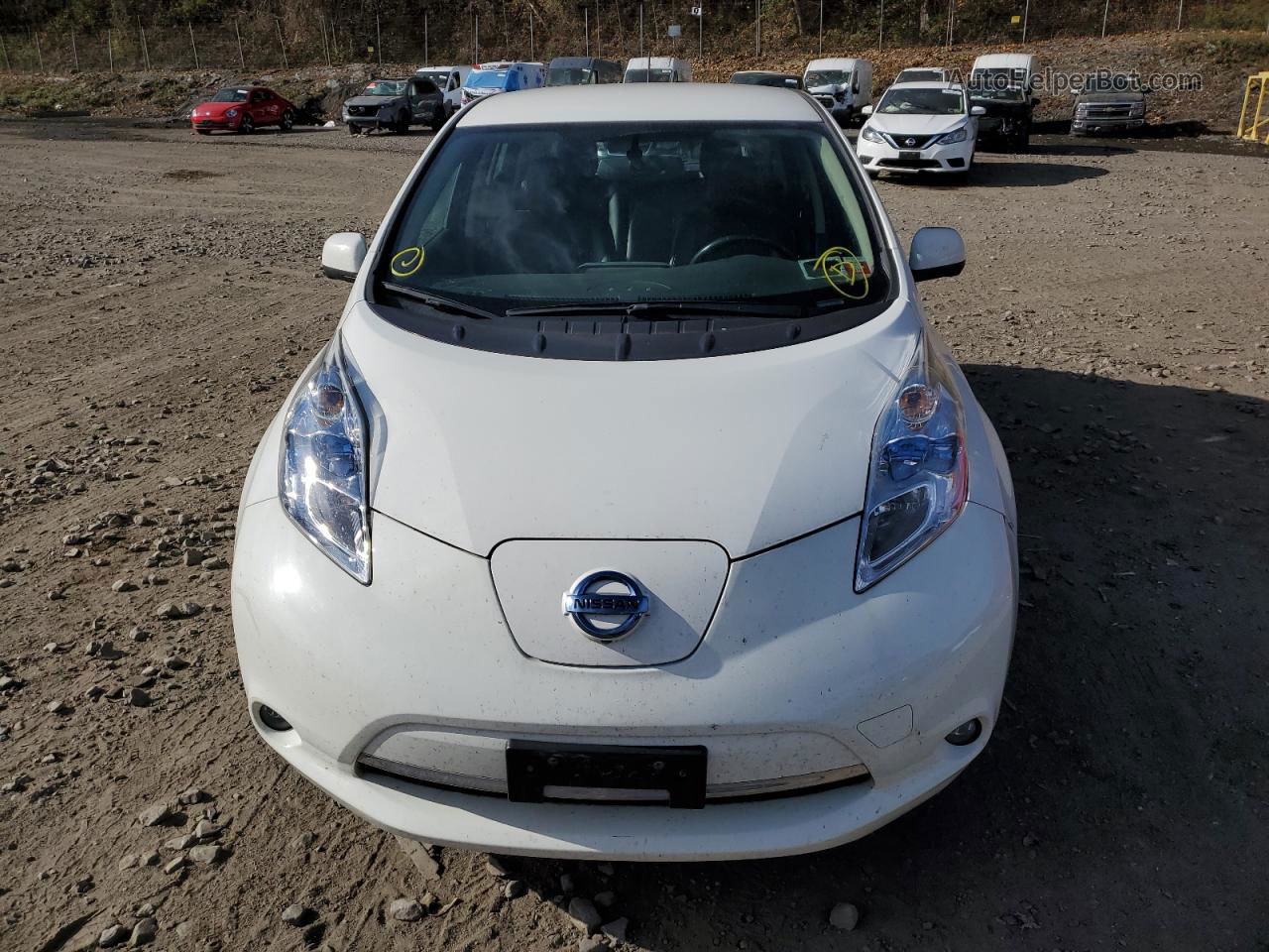 2015 Nissan Leaf S White vin: 1N4AZ0CP4FC320745