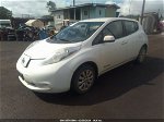 2015 Nissan Leaf S White vin: 1N4AZ0CP4FC321099