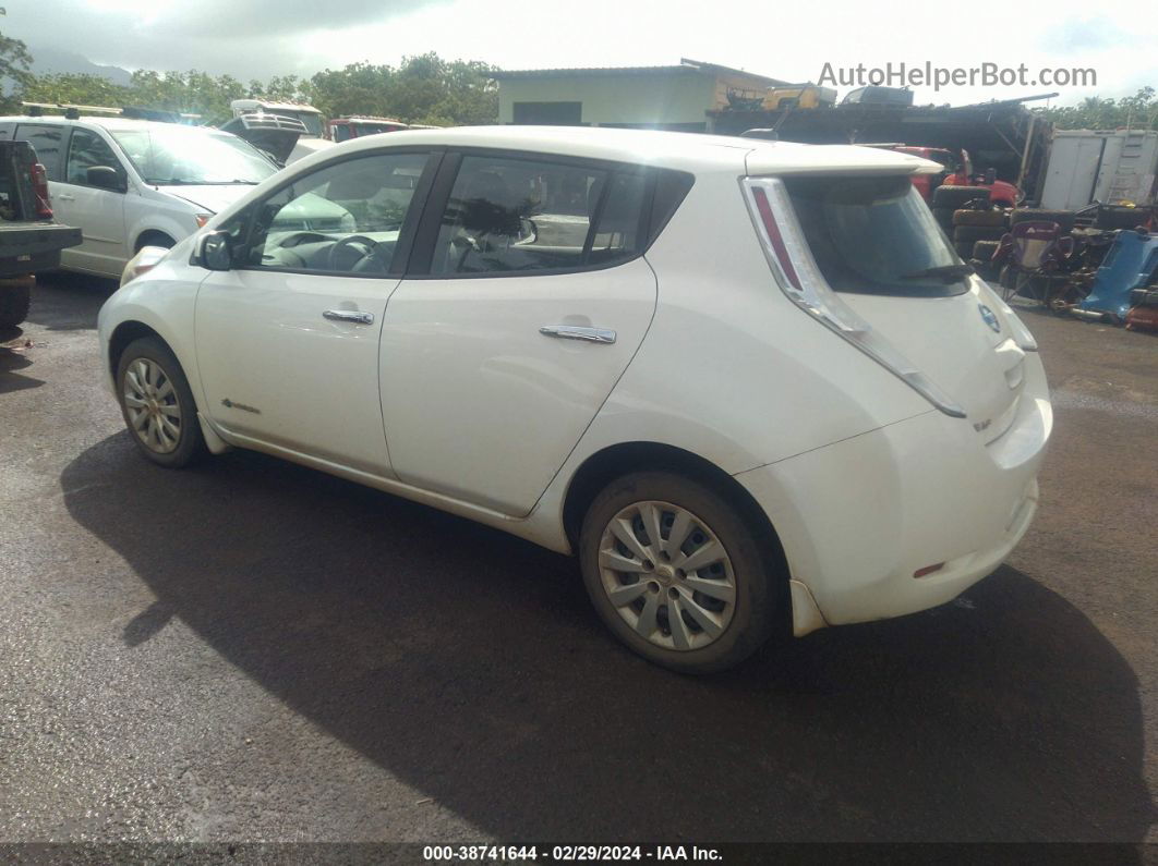 2015 Nissan Leaf S White vin: 1N4AZ0CP4FC321099