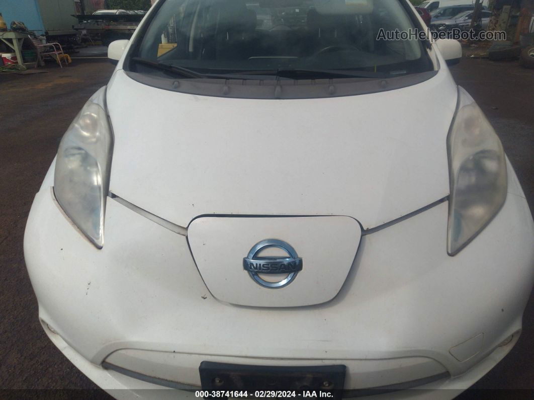 2015 Nissan Leaf S White vin: 1N4AZ0CP4FC321099