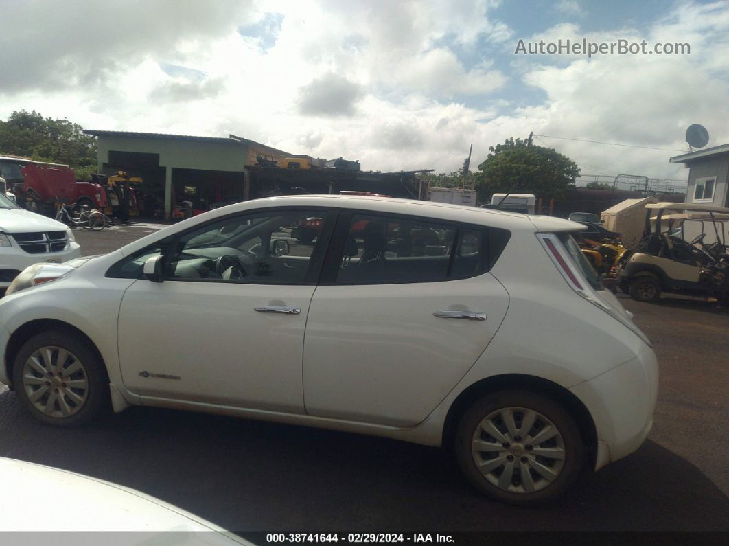 2015 Nissan Leaf S White vin: 1N4AZ0CP4FC321099