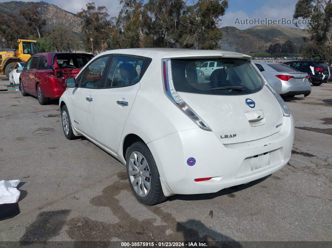 2015 Nissan Leaf S White vin: 1N4AZ0CP4FC323175