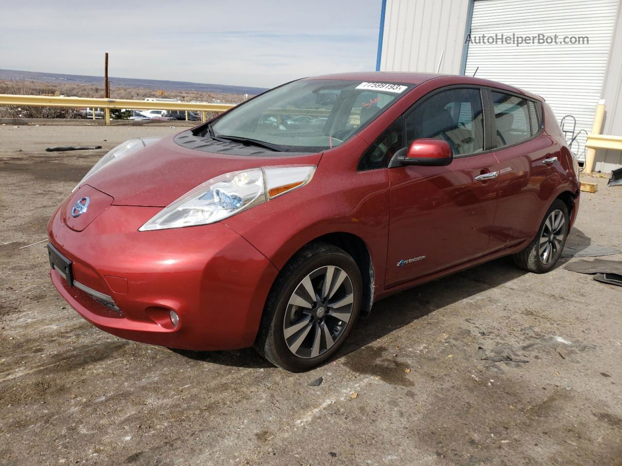 2015 Nissan Leaf S Red vin: 1N4AZ0CP4FC324195